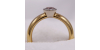 Bague - Solitaire en Or Blanc et Jaune avec un Diamants pour Femme