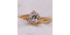 Bague - Solitaire en Or Jaune avec un Diamant pour Femme