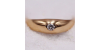 Bague - Solitaire Jonc en Or Jaune avec Diamant pour Femme