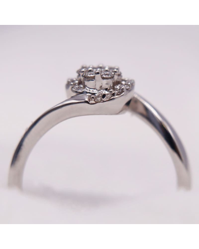 Bague - Solitaire sertie de Diamants pour Femme