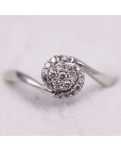Bague - Solitaire sertie de Diamants pour Femme