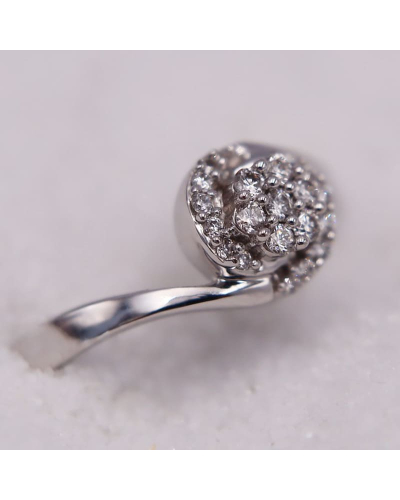 Bague - Solitaire sertie de Diamants pour Femme