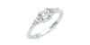 Bague Solitaire en or Accompagné de diamants
