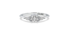 Bague Solitaire en or blanc Accompagné de Diamants