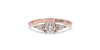 Bague Solitaire en or rose Accompagné de Diamants