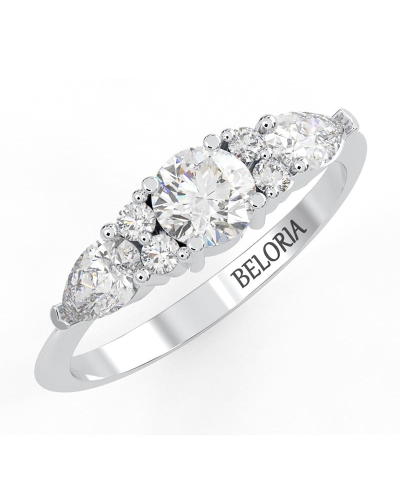 Bague Solitaire en or blanc Accompagné de Diamants