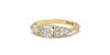 Bague Solitaire en or jaune Accompagné de Diamants