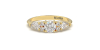 Bague Solitaire en or jaune Accompagné de Diamants