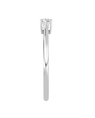 Bague Solitaire en or blanc avec un Diamant Ovale