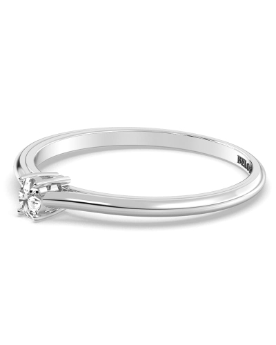 Bague Solitaire en or blanc avec un Diamant Ovale