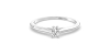 Bague Solitaire en or blanc avec un Diamant Ovale
