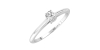 Bague Solitaire en or blanc avec un Diamant Ovale