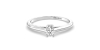 Bague Solitaire en or blanc avec un Diamant Ovale