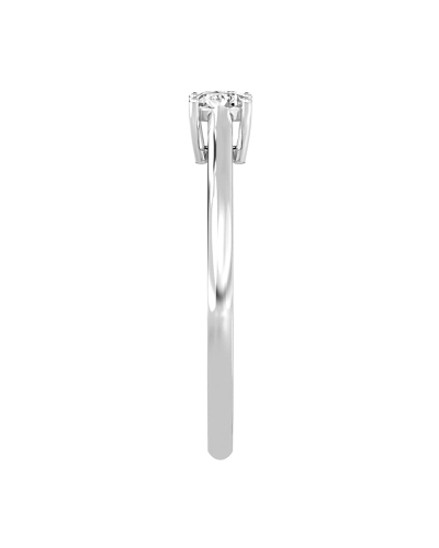 Bague Solitaire en or blanc avec un Diamant Ovale