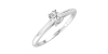 Bague Solitaire en or blanc avec un Diamant Ovale
