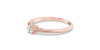 Bague Solitaire en or rose avec un Diamant Ovale