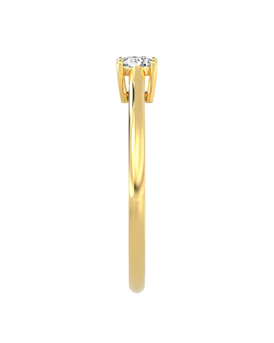 Bague Solitaire en or jaune avec un Diamant Ovale