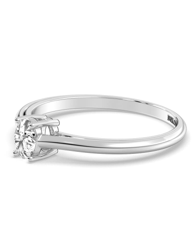 Bague Solitaire en or blanc avec un Diamant Ovale