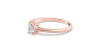 Bague Solitaire en or rose avec un Diamant Ovale
