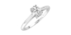 Bague Solitaire en or blanc avec un Diamant Ovale