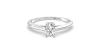 Bague Solitaire en or blanc avec un Diamant Ovale