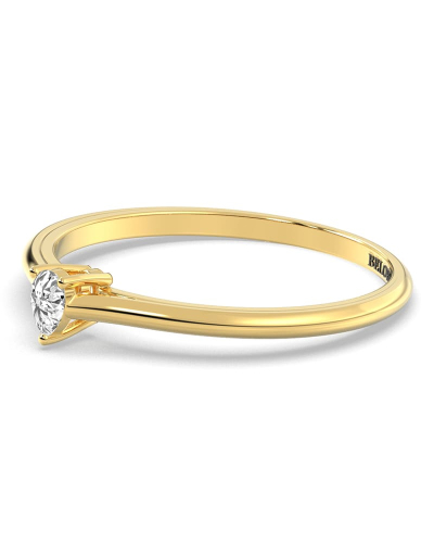 Bague solitaire en or jaune avec diamant en forme de poire