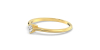 Bague solitaire en or jaune avec diamant en forme de poire