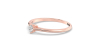 Bague solitaire en or rose avec diamant en forme de poire