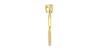 Bague solitaire en or jaune avec diamant en forme de poire