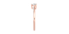 Bague solitaire en or rose avec diamant en forme de poire