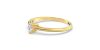 Bague solitaire en or jaune avec diamant en forme de poire