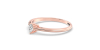 Bague solitaire en or rose avec diamant en forme de poire