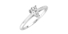 Bague solitaire en or blanc avec diamant en forme de poire
