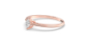 Bague solitaire en or rose avec diamant en forme de poire