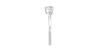 Bague solitaire en or blanc avec diamant en forme de poire
