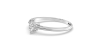 Bague solitaire en or blanc avec diamant en forme de poire