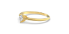 Bague solitaire en or jaune avec diamant en forme de poire