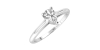 Bague solitaire en or blanc avec diamant en forme de poire