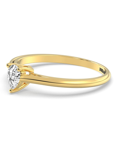 Bague solitaire en or jaune avec diamant en forme de poire