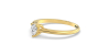 Bague solitaire en or jaune avec diamant en forme de poire