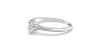 Bague solitaire en or blanc avec diamant en forme de poire