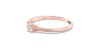 Bague solitaire en or rose avec diamant princesse