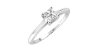 Bague solitaire en or blanc avec diamant princesse