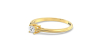 Bague solitaire en or jaune avec diamant princesse