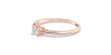 Bague solitaire en or rose avec diamant princesse