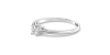 Bague solitaire en or blanc avec diamant princesse