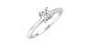 Bague solitaire en or blanc avec diamant princesse