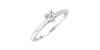 Bague solitaire en or blanc avec diamant princesse