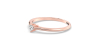 Bague solitaire en or rose avec diamant princesse