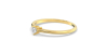 Bague solitaire en or jaune avec diamant coeur